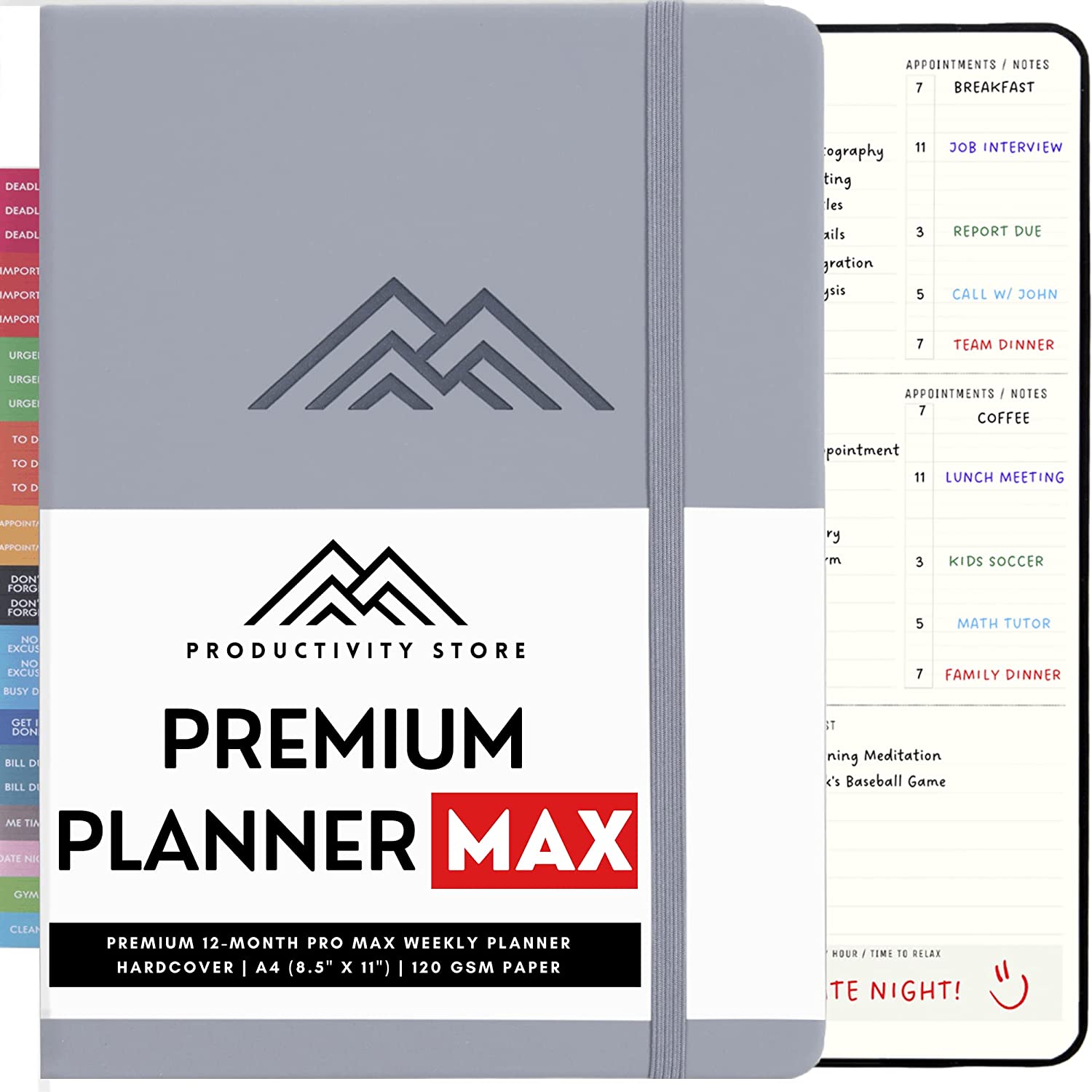 230816023535705_1 Best 2023 Planner Weekly and Monthly 5x8 | Goal, Business & Productivity Planner | Undated Daily 2023 Planner With To Do List, Habit Tracker & Planner Stickers | Productivity Store Planner PRO (Grey) - Image 1